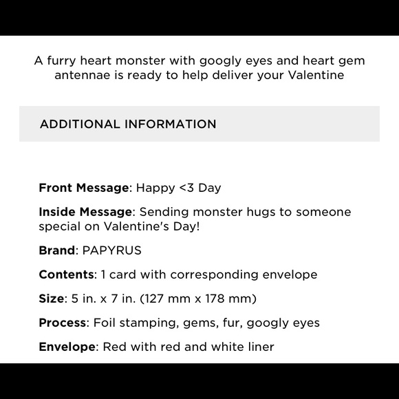 ⚡️5/$30⚡️Papyrus furry heart monster, VD card - Picture 7 of 7